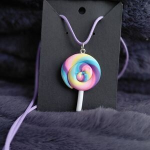 Colorful Lollipop Pendant Necklace